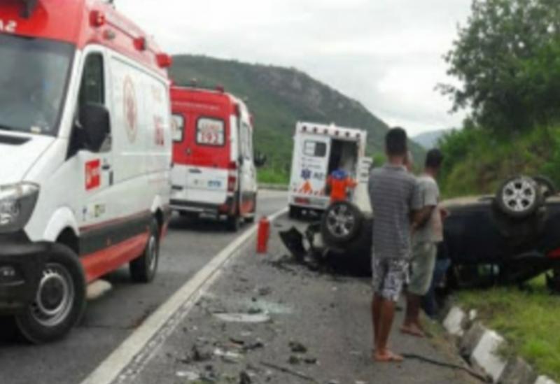 Comandante da Caesg sofre grave acidente na BR-116; Major e familiares estão hospitalizados