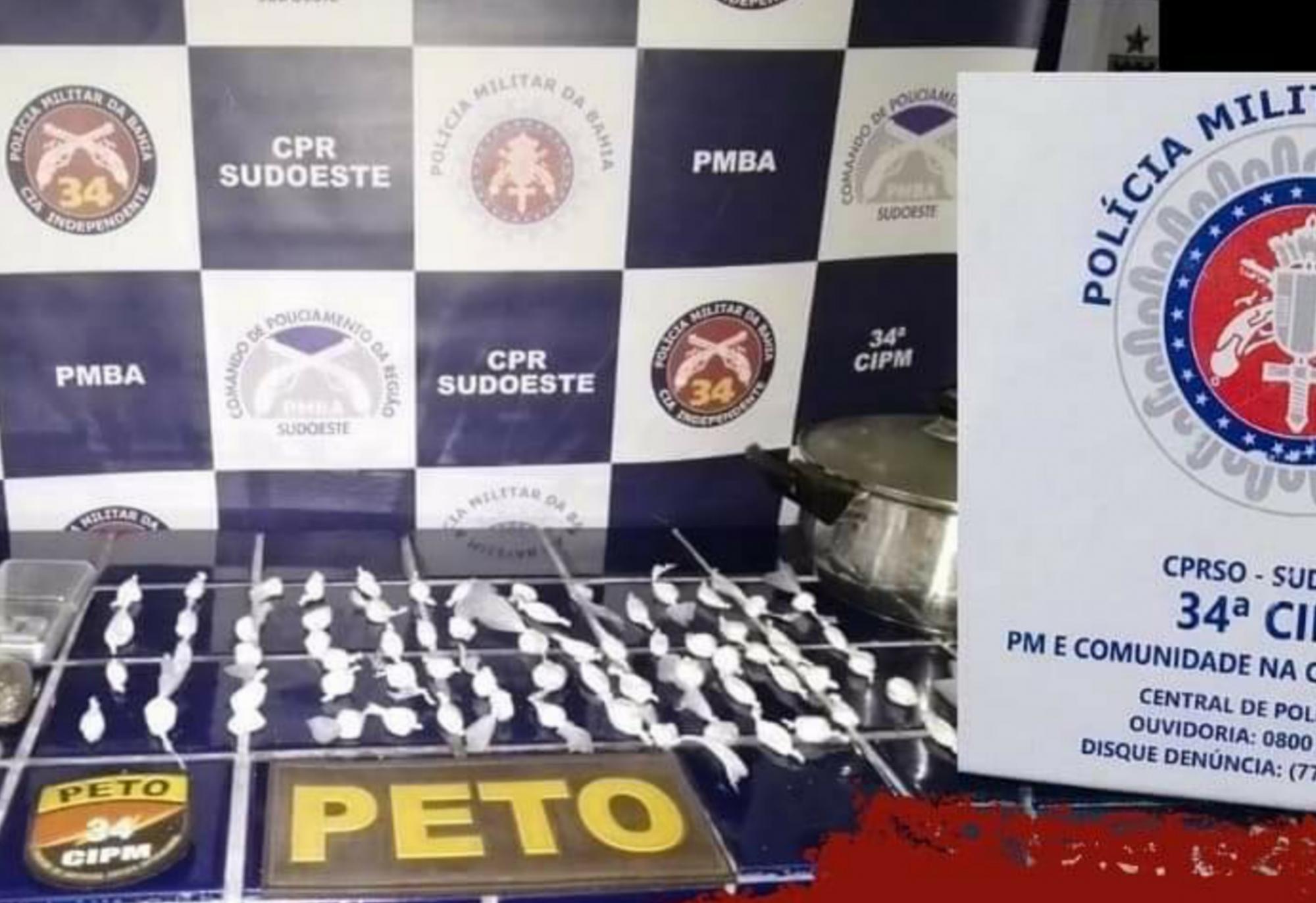 Brumado: Polícia Militar apreende drogas e prende suspeito de tráfico