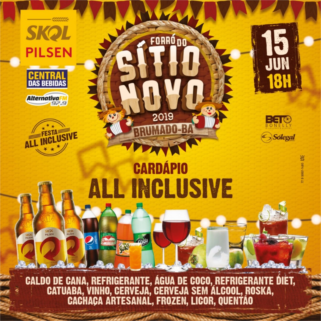 Forró do Sítio Novo 2019: Confira o Open Bar da festa mais tradicional da região