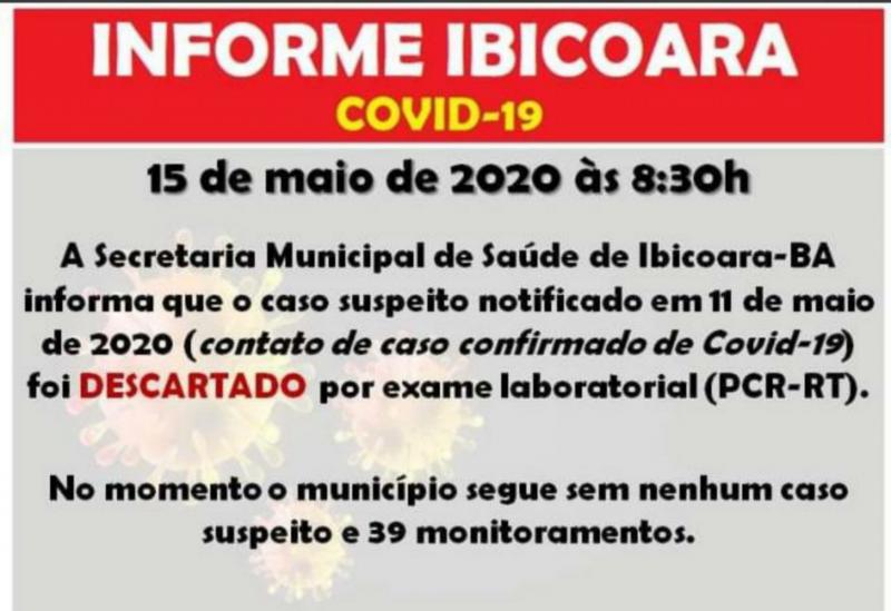 Ibicoara: em novo exame, caso confirmado da Covid-19 dá negativo