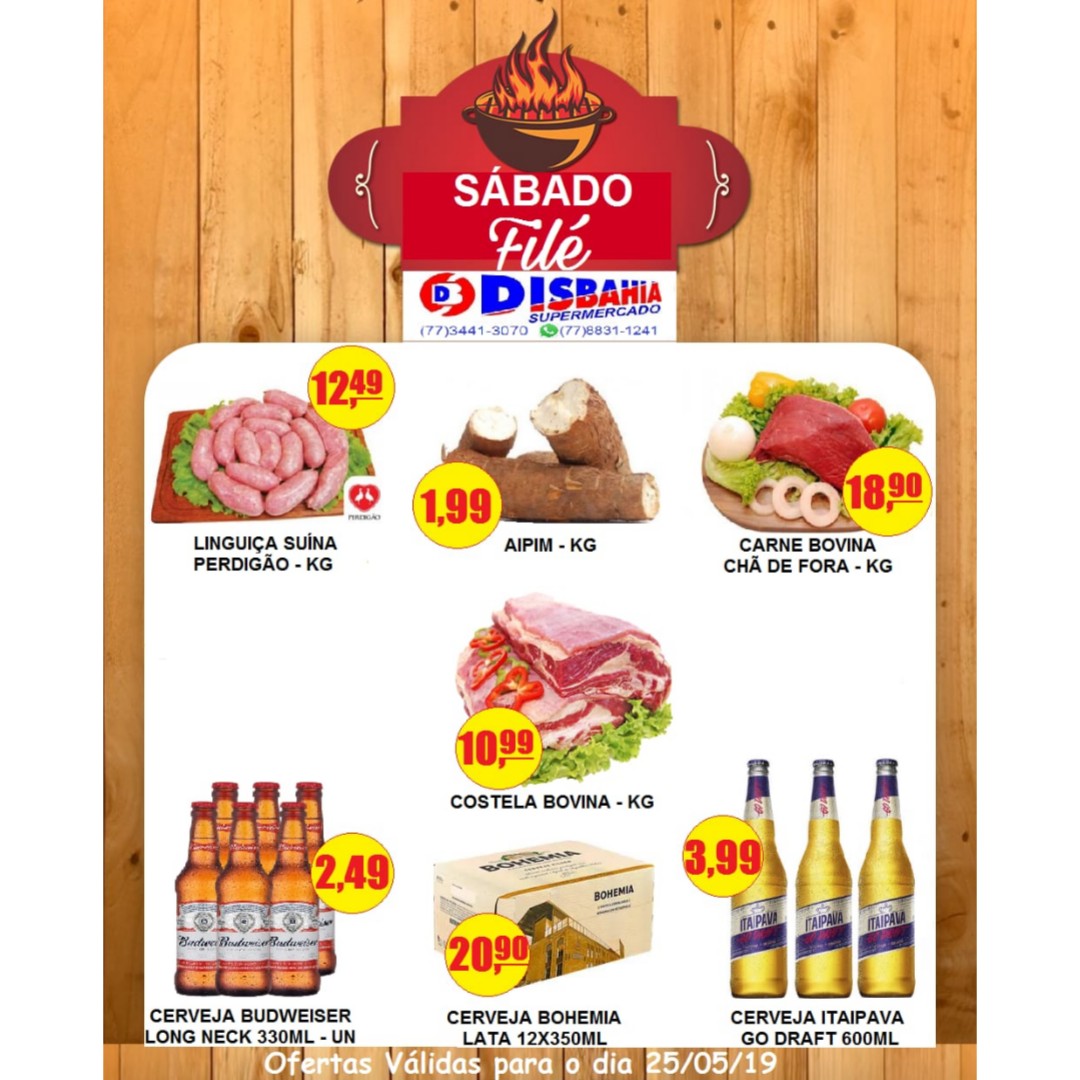Ofertas: Sábado Filé do Disbahia Supermercado