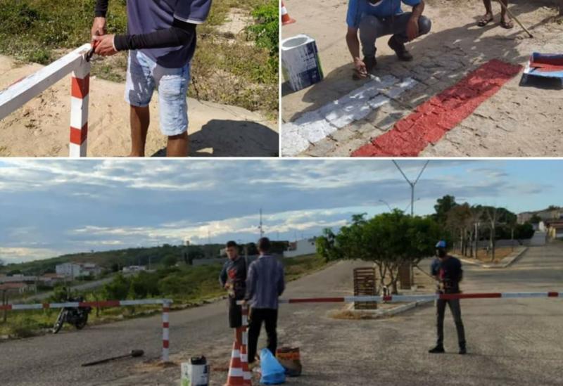 Aracatu instala barreiras sanitárias para controle de entrada de veículos na cidade