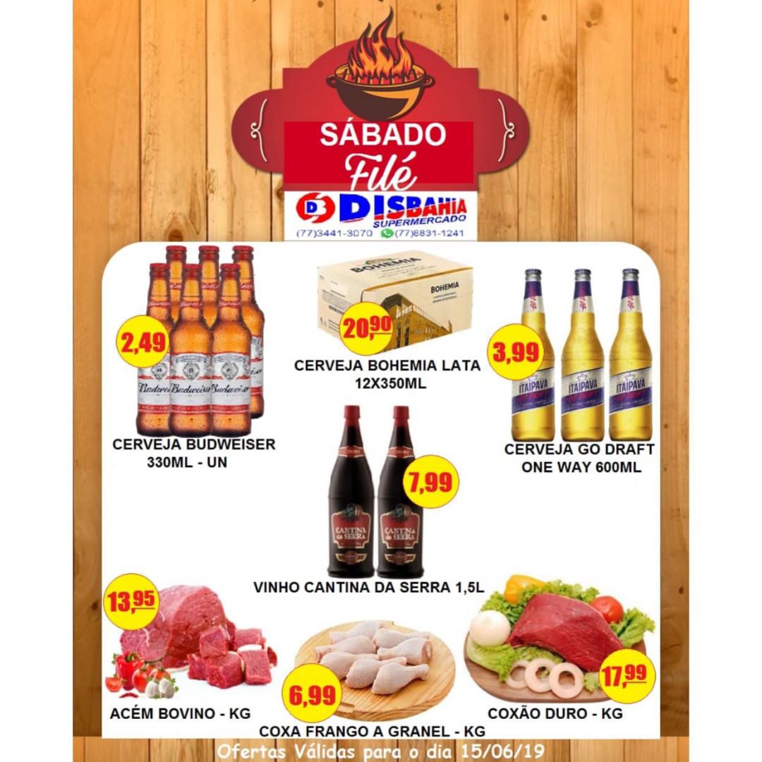 Ofertas: Sábado Filé do Disbahia Supermercado