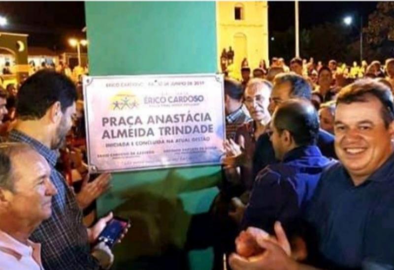 Deputado Marquinho Viana participa da inauguração da Praça Anastácia Trindade, em Érico Cardoso