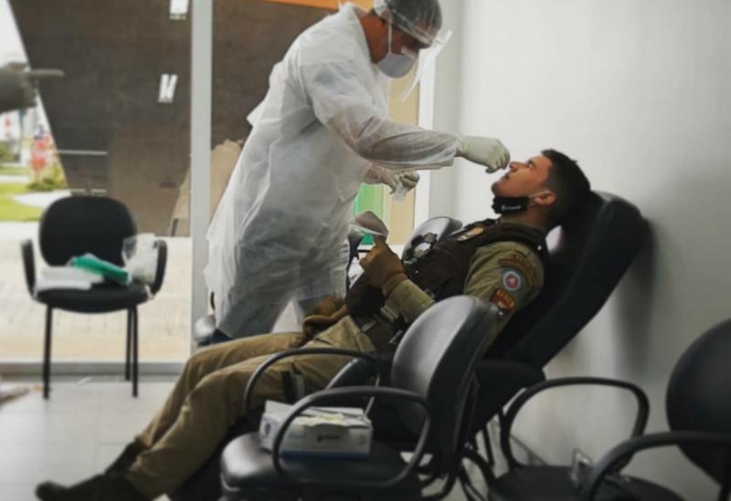 Covid-19: policiais militares do Sudoeste iniciam testagem do RT PCR