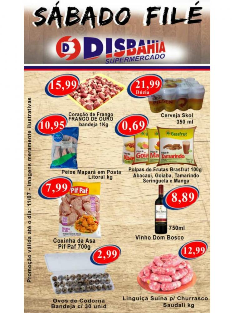 Ofertas: Sábado Filé do Disbahia Supermercado