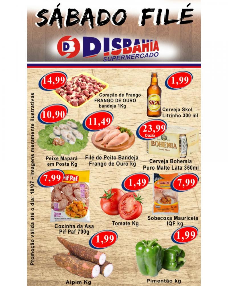 Ofertas: Sábado Filé do Disbahia Supermercado