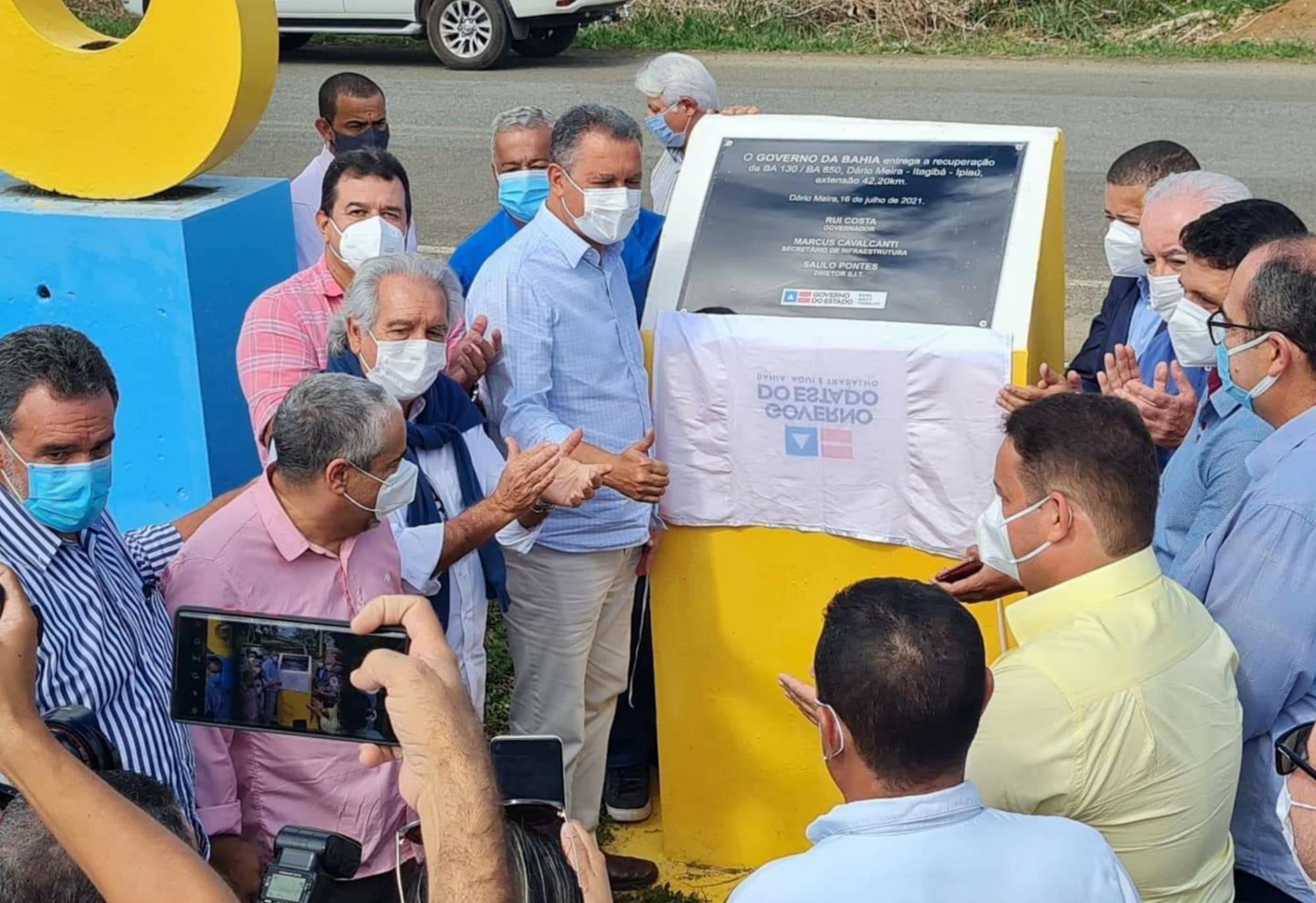 Deputado Marquinho Viana acompanhou com o Governador Rui Costa na inauguração da Rodovia BA 130/650, Ipiaú/Itagibá/Dário Meira
