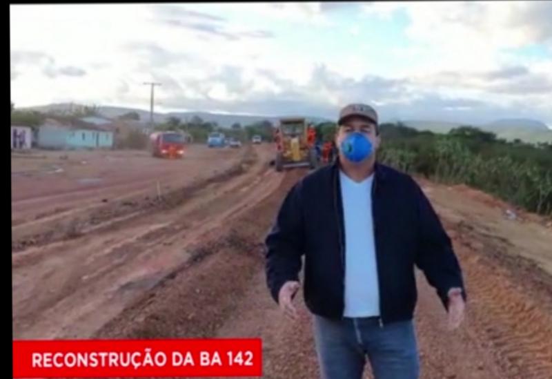 Deputado Marquinho Viana visita obras de recuperação da BA-142