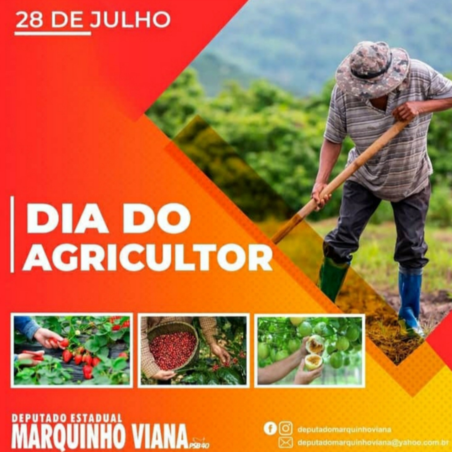 Deputado Marquinho Viana parabeniza Agricultor pelo seu dia