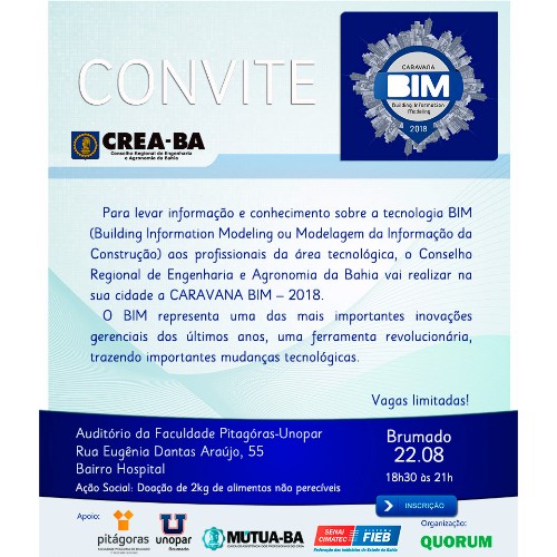 Caravana BIM-2018 chega a Brumado através da Faculdade Pitágoras- Unopar