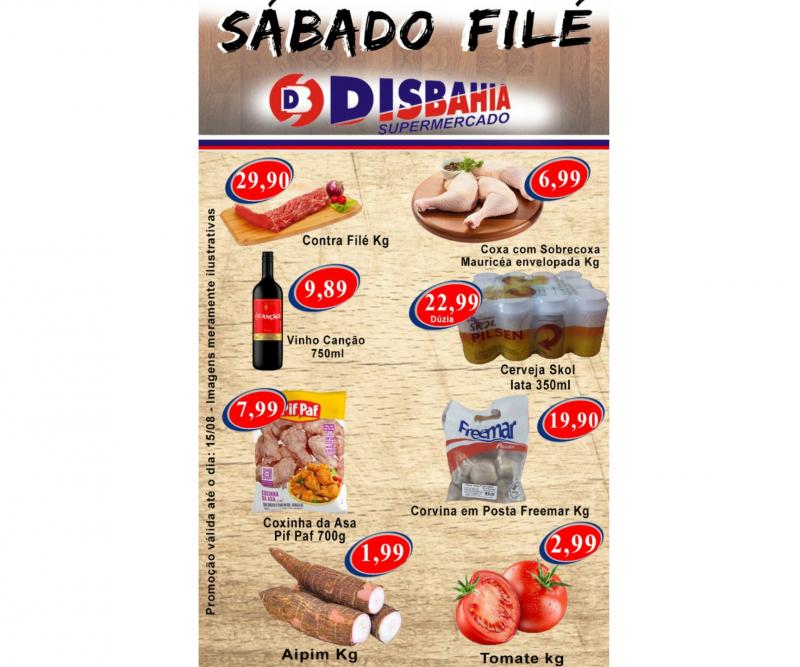 Ofertas: Sábado Filé do Disbahia Supermercado