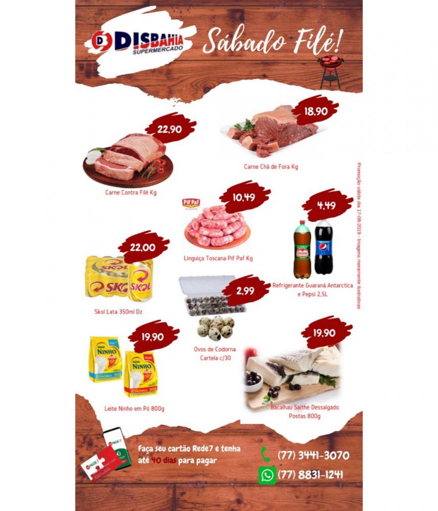 Ofertas: Sábado Filé do Disbahia Supermercado
