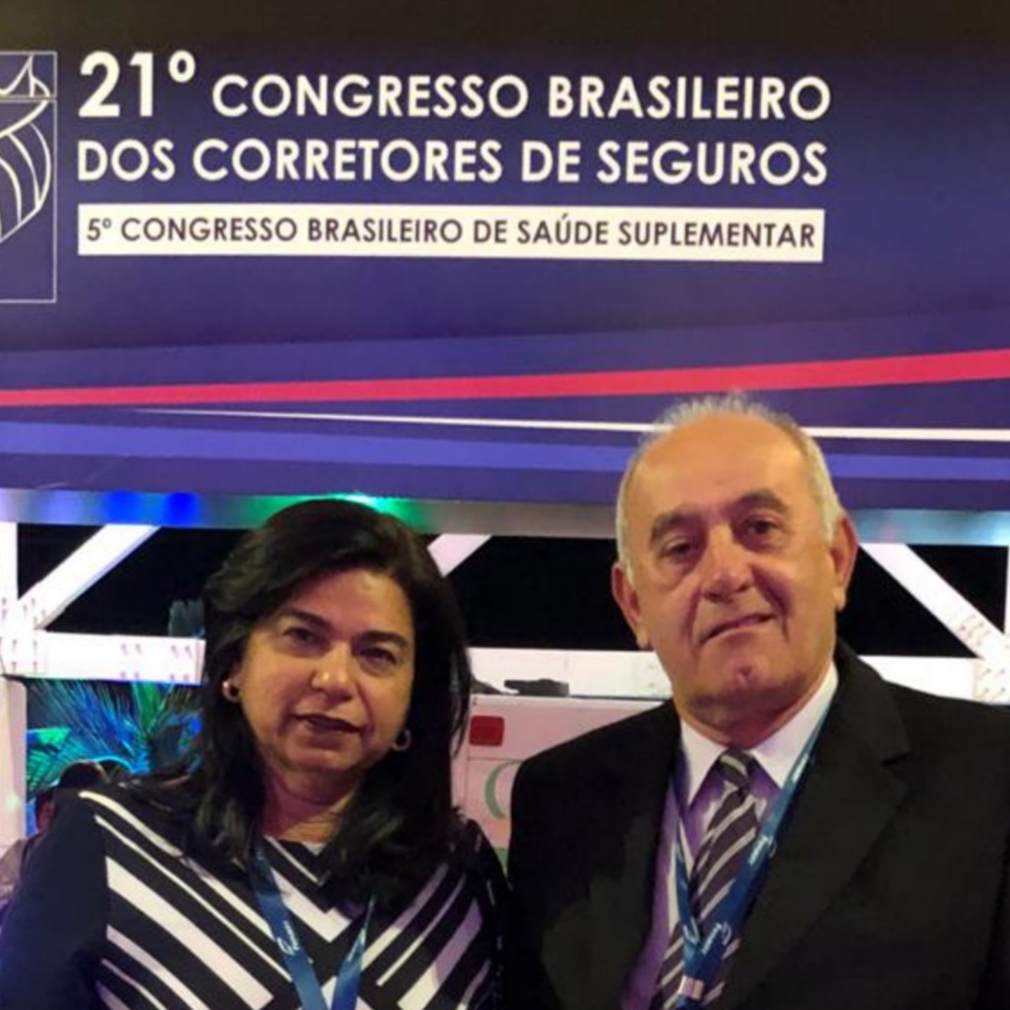 Empresário José Abreu e sua esposa Núbia Abreu participaram do 21° Congresso Brasileiro dos Corretores de Seguros