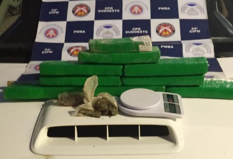 Brumado: Polícia Militar apreende 10 kg de Maconha no Bairro Irmã Dulce