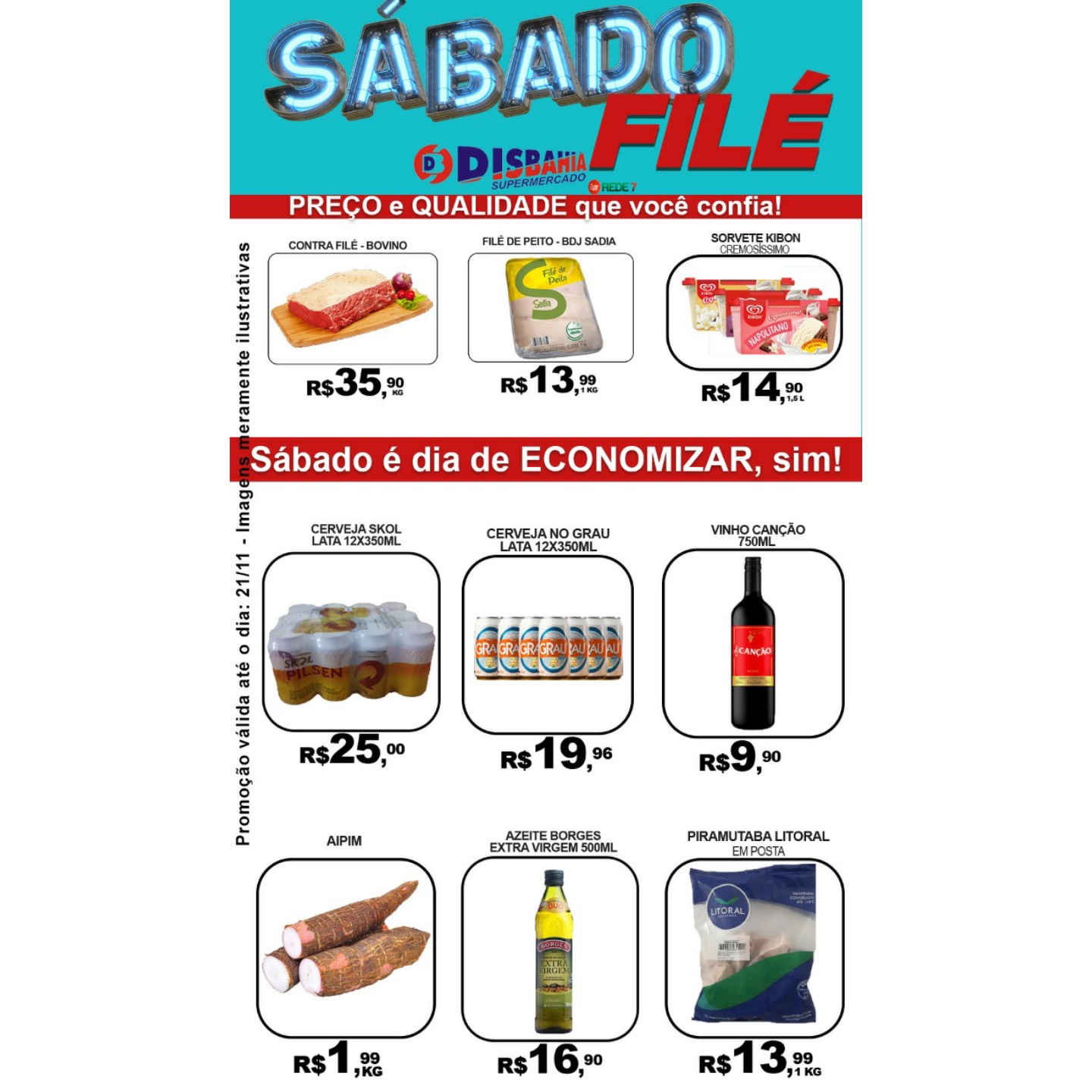 Ofertas: Sábado Filé do Disbahia Supermercado