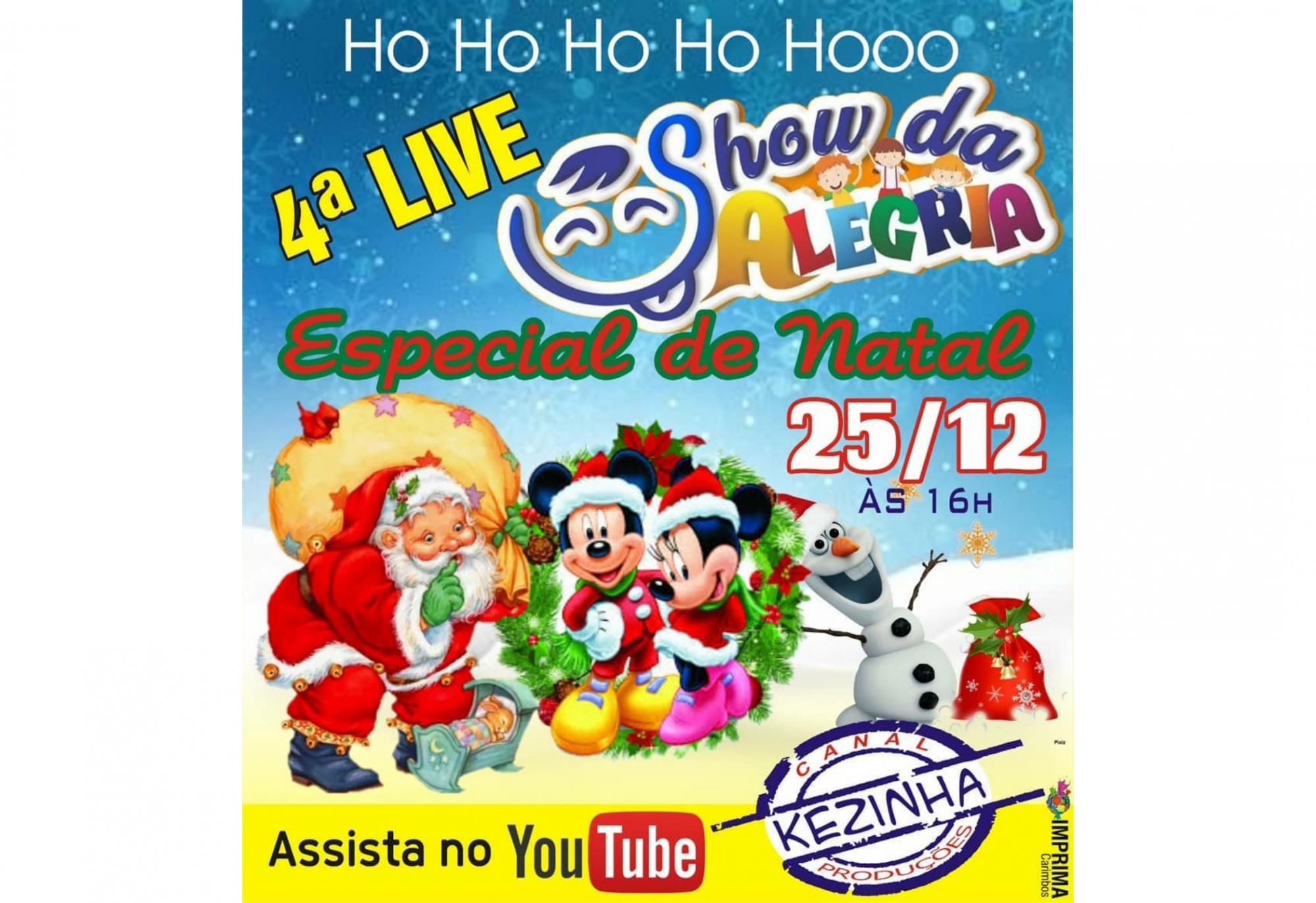 Brumado: Dia 25 de dezembro acontece a 4ª Live Show da Alegria Especial de Natal