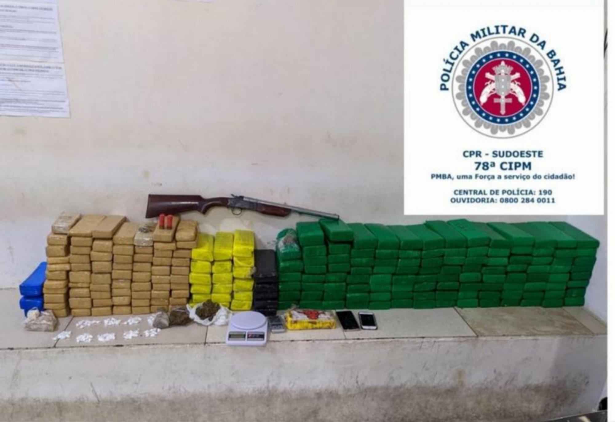 Conquista: Duzentos quilos de maconha encontrados pela Polícia Militar