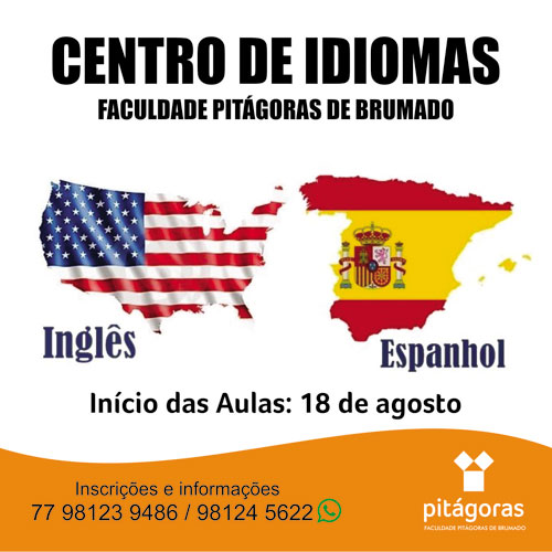Faculdade Pitágoras de Brumado inicia inscrições para cursos de Inglês e Espanhol