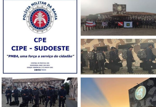 Policiais da PM DF são recepcionados pela Cipe Sudoeste em Vitória da Conquista