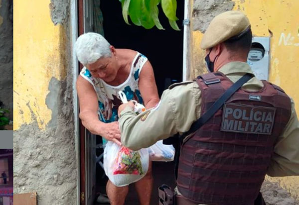 Brumado: PM realiza entrega de cestas básicas doadas por cidadã anônima