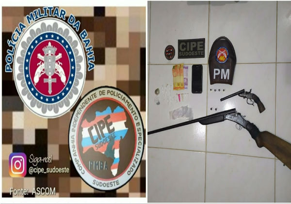 Jussiape: dupla é detida acusada de tráfico de drogas e posse ilegal de arma de fogo 