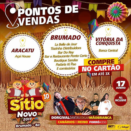 Forró do Sítio Novo: Confira os pontos de vendas de ingressos