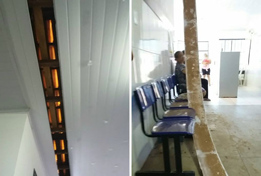 Brumado: parte do forro do teto da UBS do bairro Baraúnas desaba e local requer reparos 