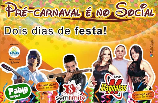 Brumado: Clube Social realizará o Pré-Carnaval neste sábado (22) e domingo (23)