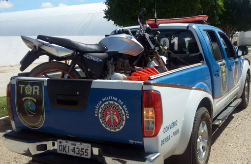 BR-030: P.R.E apreende motocicleta com chassi adulterado