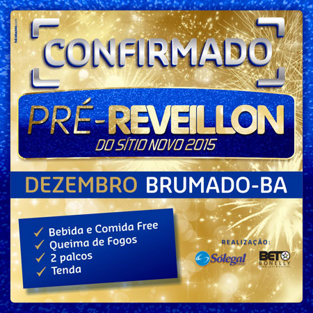 Atrações do Pré-Réveillon do Sítio Novo 2015 serão anunciadas em breve