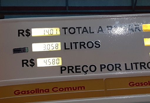 Litro da gasolina em Brumado chega a R$ 4,58