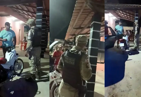 Na Bahia prefeito briga com PMs por causa de som alto em bar e diz que manda na cidade