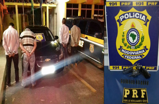 PRF em Vitória da Conquista prende quatro homens com arma de fogo e veículo roubado