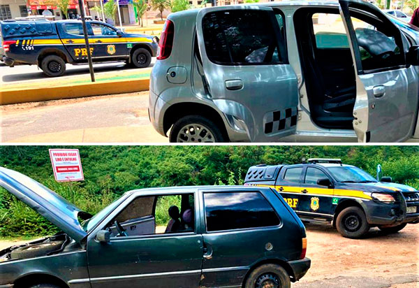 Em um intervalo de 5 horas, PRF na Bahia recupera dois veículos em ocorrências distintas na cidade de Caetité