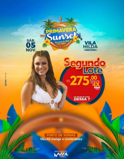  Primavera Sunset: Garanta seu ingresso no segundo lote em até 4x