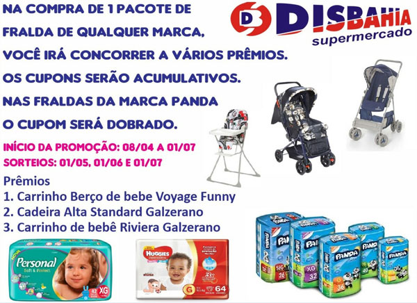 Brumado: Promoção na compra de fraldas no DISBAHIA