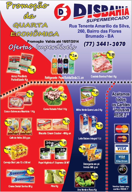 Quarta-feira é dia de economizar na Quarta Econômica do Disbahia