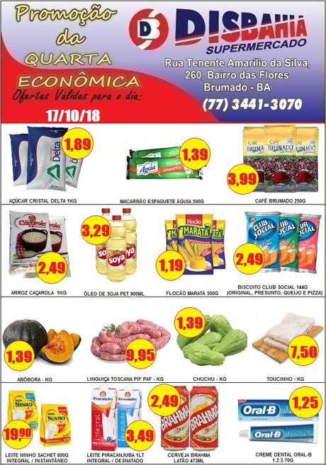  Brumado: venha de economizar na 'Quarta Econômica' do Disbahia