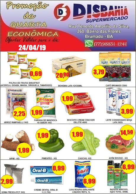  Brumado: venha de economizar na 'Quarta Econômica' do Disbahia
