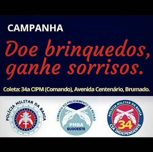 Brumado: 34ª CIPM está arrecadando doações de brinquedos para serem entregues no Dia da Criancas