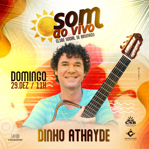 Clube Social: som ao vivo neste domingo (29) com Dinho Athayde