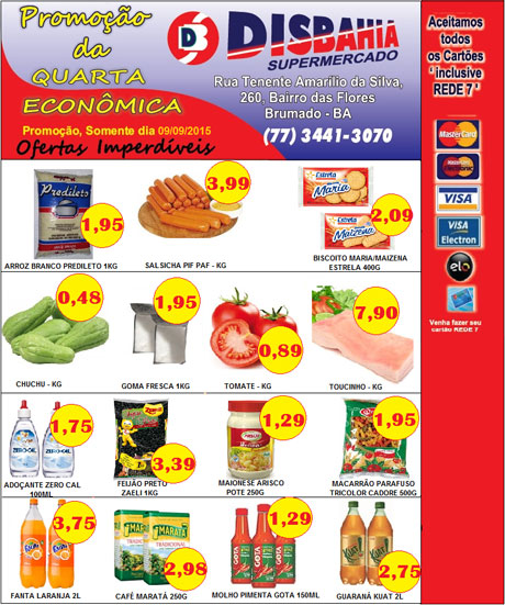 Quarta-feira é dia de economizar na Quarta Econômica do Disbahia