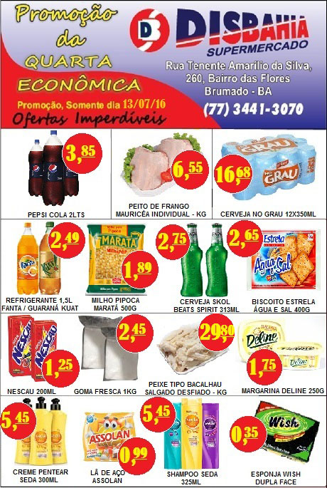 Quarta-feira é dia de economizar na Quarta Econômica do Disbahia