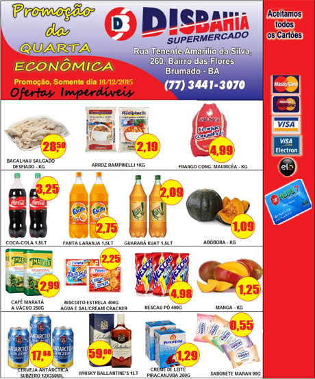 Quarta-feira é dia de economizar na Quarta Econômica do Disbahia