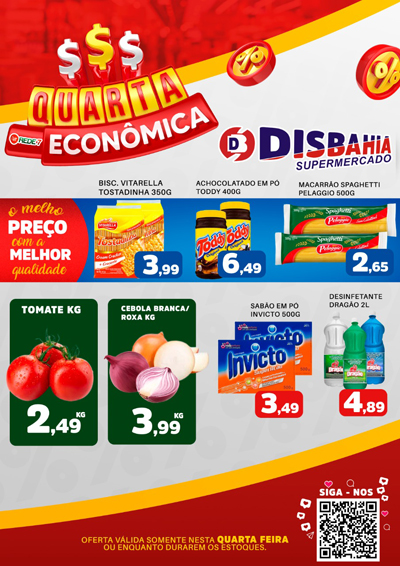 Confira as ofertas da Quarta Econômica do Disbahia Supermercado