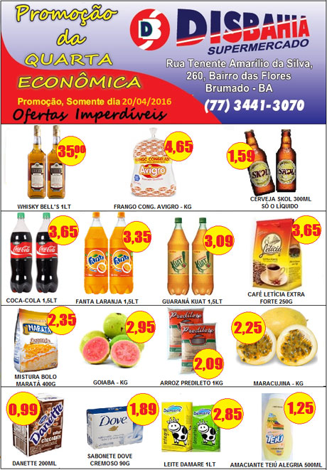Quarta-feira é dia de economizar na Quarta Econômica do Disbahia