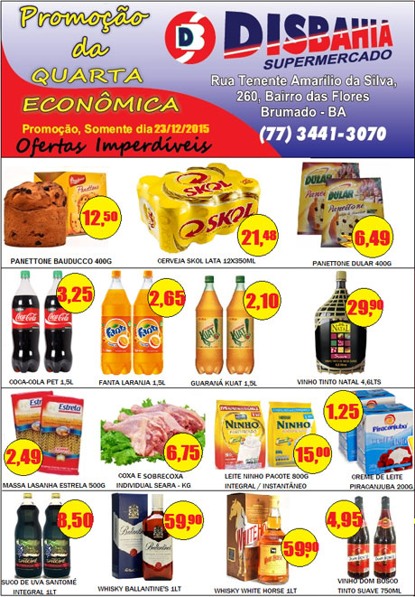 Quarta-feira é dia de economizar na Quarta Econômica do Disbahia