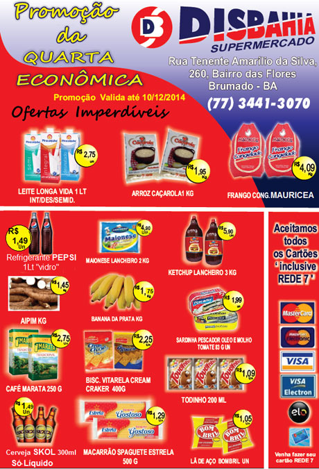 Quarta-feira é dia de economizar na Quarta Econômica do Disbahia