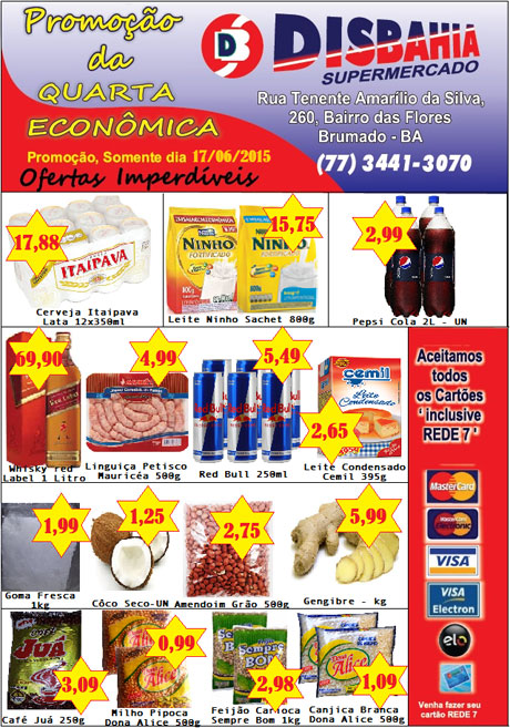 Quarta-feira é dia de economizar na Quarta Econômica do Disbahia